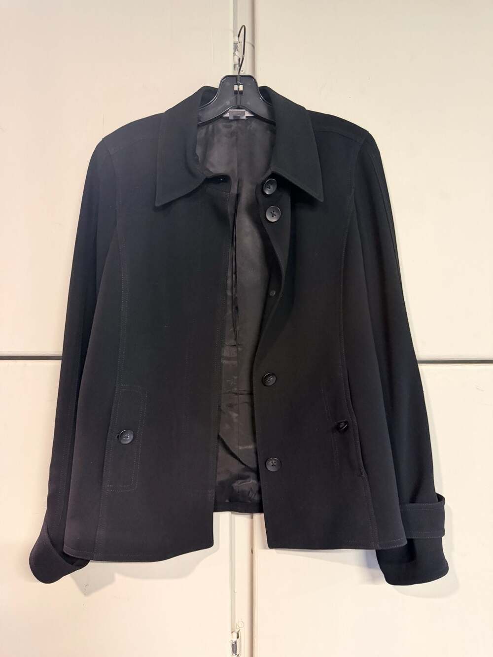 Ellen Tracy Women's Black Button-Front Jacket